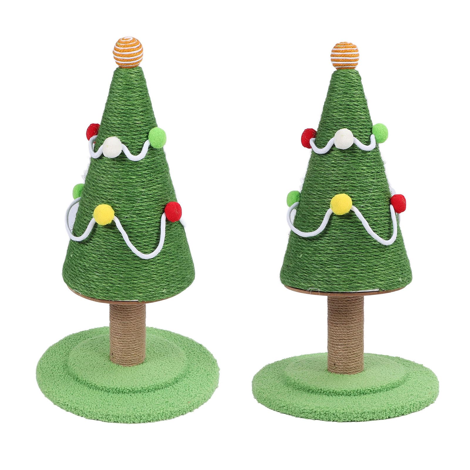 Tiragraffi per Gatti Grandi per Stretching per Gatti Adulti, Tiragraffi per per Albero di Natale Corda in Sisal da 81 Cm con Due Palle, Aiuta a Proteggere i Mobili e Supporta il Gioco per