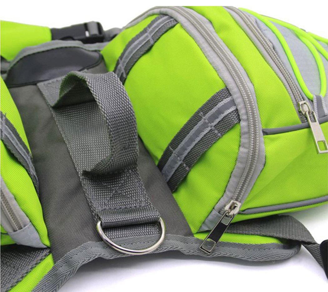 Xiaoyu Zaino per cani, porta bretelle a sella regolabile, per il viaggio campeggio trekking, verde, L