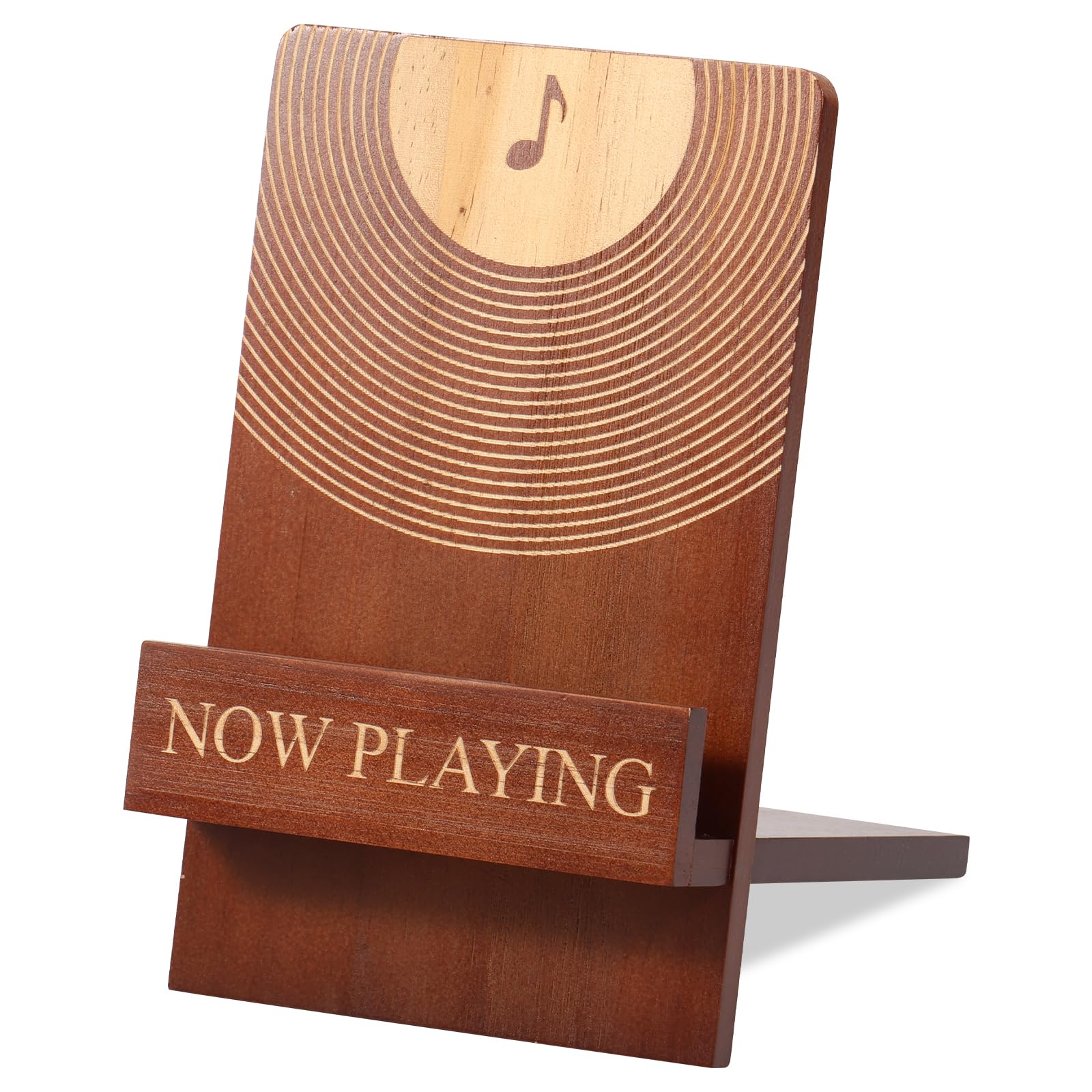 Rhaiqbvc Wood Now Playing Vinyl Record Stand, En Display Vinyl Holder Stand, Decorative Vinyl Record Holder Display, Vinyl Record Storage, Elegant Vinyl Accessories For Lp Enthusiasts