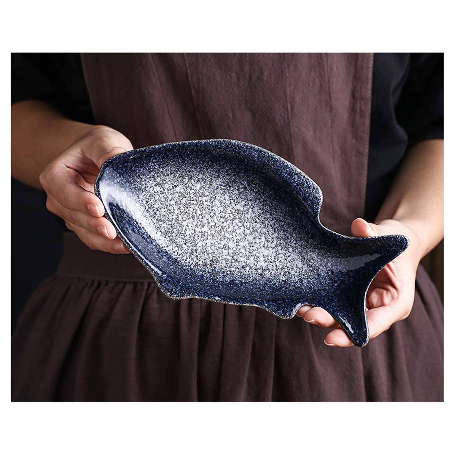 Saucenschale, 6 Stück, interessante Fischform, Keramik, Soja-Essig-Tauchplatte, Gewürz-Untertasse