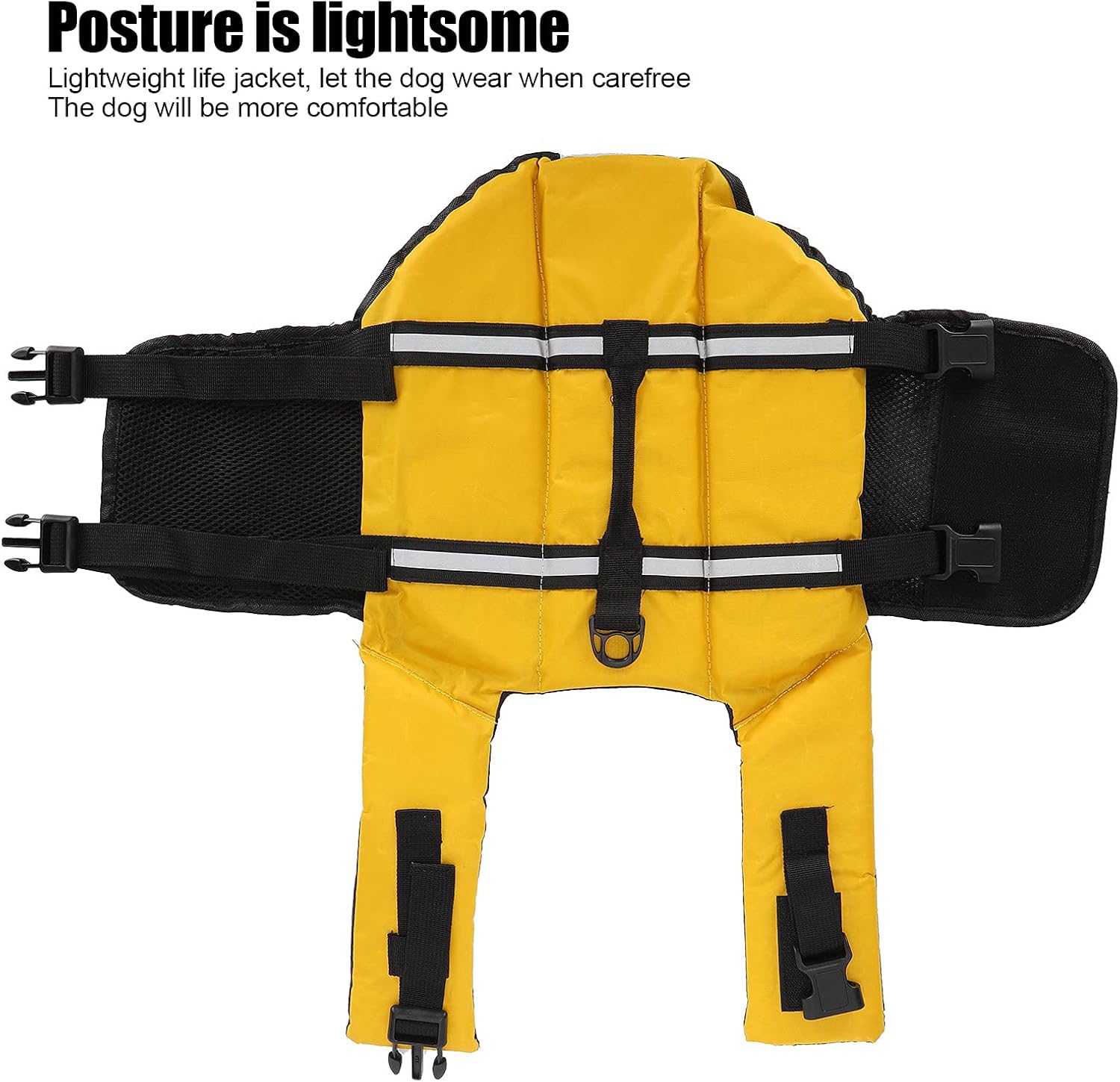 EVTSCAN Dog Life Jacket, Pet Floatation Vest Saver Swimsuit Preserver for Puppy Water Safety(XL-Yellow)