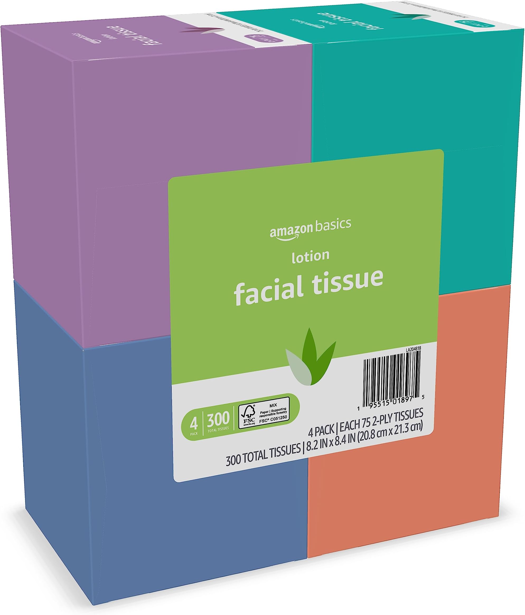 Amazon Brand Solimo 2ply Facial Tissues with Lotion