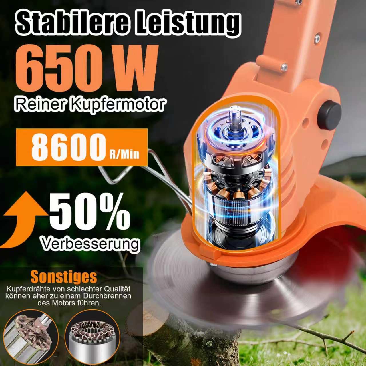 Decespugliatore a batteria da 21 V con 2 batterie, decespugliatore per | Decespugliatore elettrico con 15 lame, decespugliatore telescopico per bordi del prato, erba selvatica, erba spessa