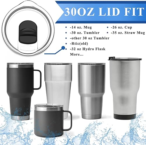 Miniatura 2 de Tapa de 887 ml para vaso YETI Rambler con deslizador magnético, a prueba de salpicaduras, tapa de repuesto para vaso de 887 ml, taza de 356 ml