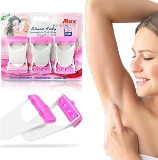 HURRYSHOPPY 6 Pcs Disposable Razor for Woman Man Sensitive Skin Private Part Double Blade Hair Removal Body Shaver & Bikin... Price In India