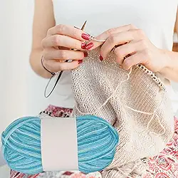 Fio colorido para crochê macio, mistura de nylon e algodão, ideal para iniciantes, tricô, projetos de bricolage e artesanato