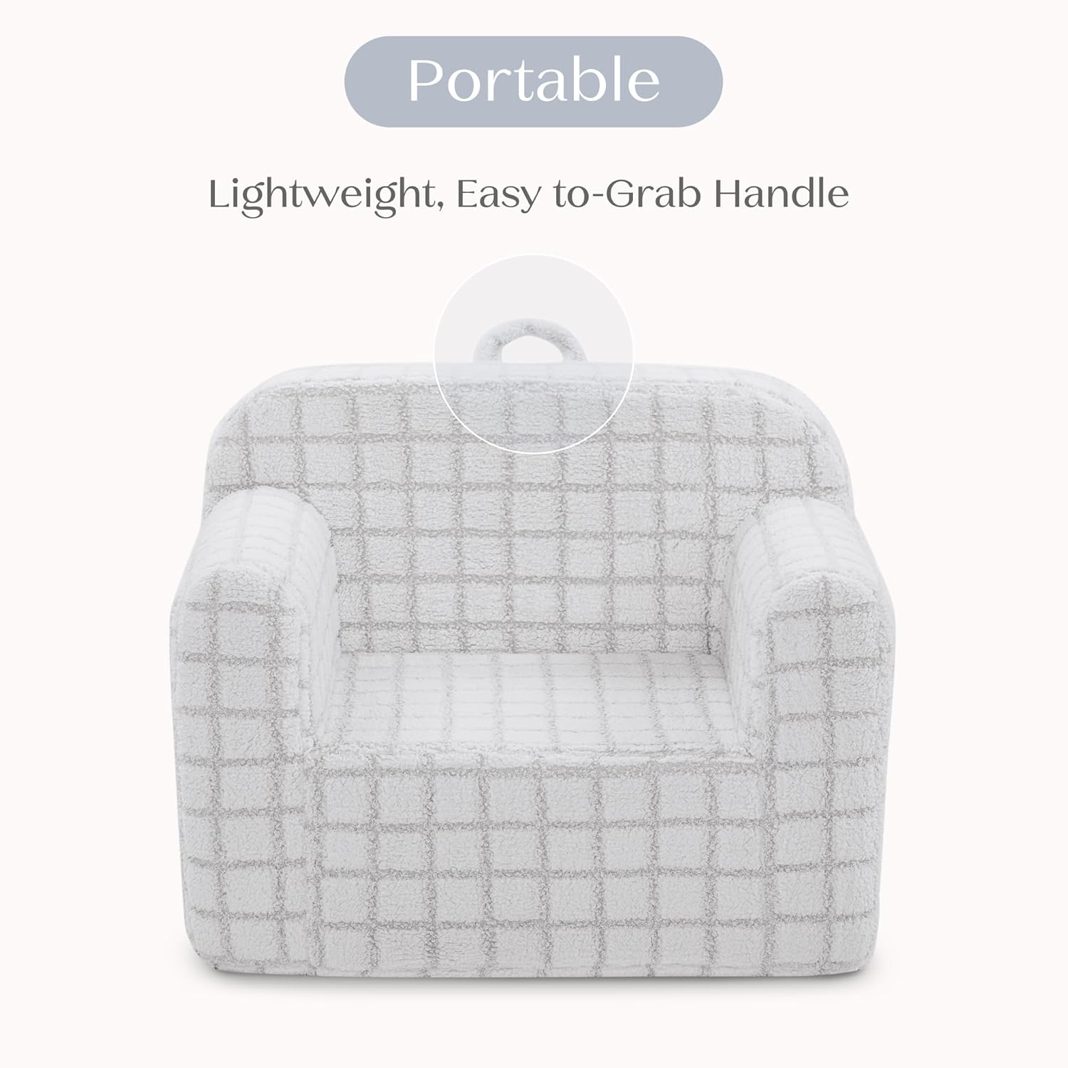 Delta Children Checkered Cozee Chair, Grey