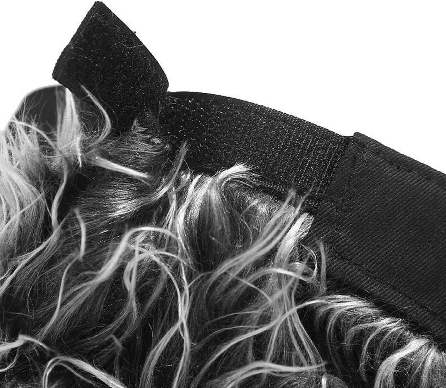 Men's Novelty Hair Hat Funny Sun Visor with Wig Spiked Hair Adjustable Sun Visor Baseball Golf Cap - Image 5