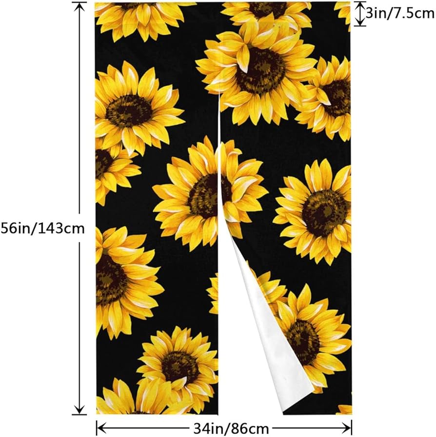 Amazon｜のれん ひまわり 花柄 洗える アニメ 暖簾 和風 目隠し 遮光