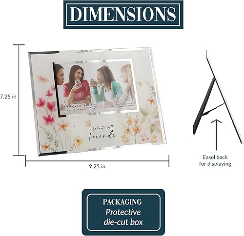 Miniatura 3 de Pavilion Gift Company - Friends - Marco de fotos de vidrio con espejo - Capacidad para fotos de 6 x 4 pulgadas, marco de fotos de amigos, regalo