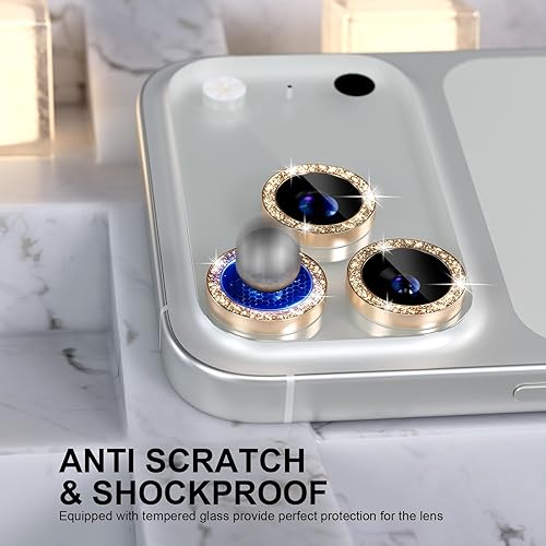 Miniatura 413 de Choiche Protector de lente de cámara compatible con iPhone 14 Pro/iPhone 14 Pro Max, protector de pantalla de vidrio templado 9H, accesorios