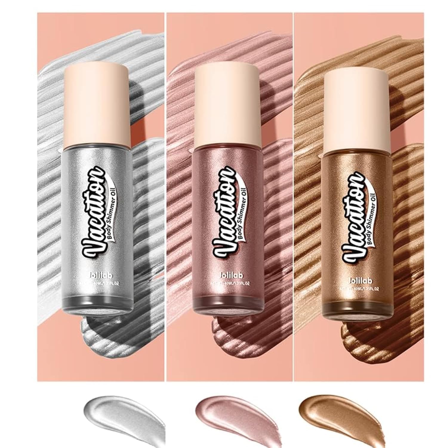 MAKINGTEC Body Highlighter Set 3 Colors Waterproof Moisturizing Shimmer Face Body Luminizer Smooth Shimmer Glow Cream Makeup Set