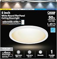 Vista 1 de Feit Electric LED Ceiling Downlight, Dimmable Flat Panel Ceiling Light with Color Selection (5CCT), TP24 Adapter Included