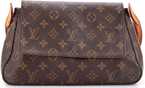 Pre-Loved Looping Handbag Monogram Canvas Mini, Brown