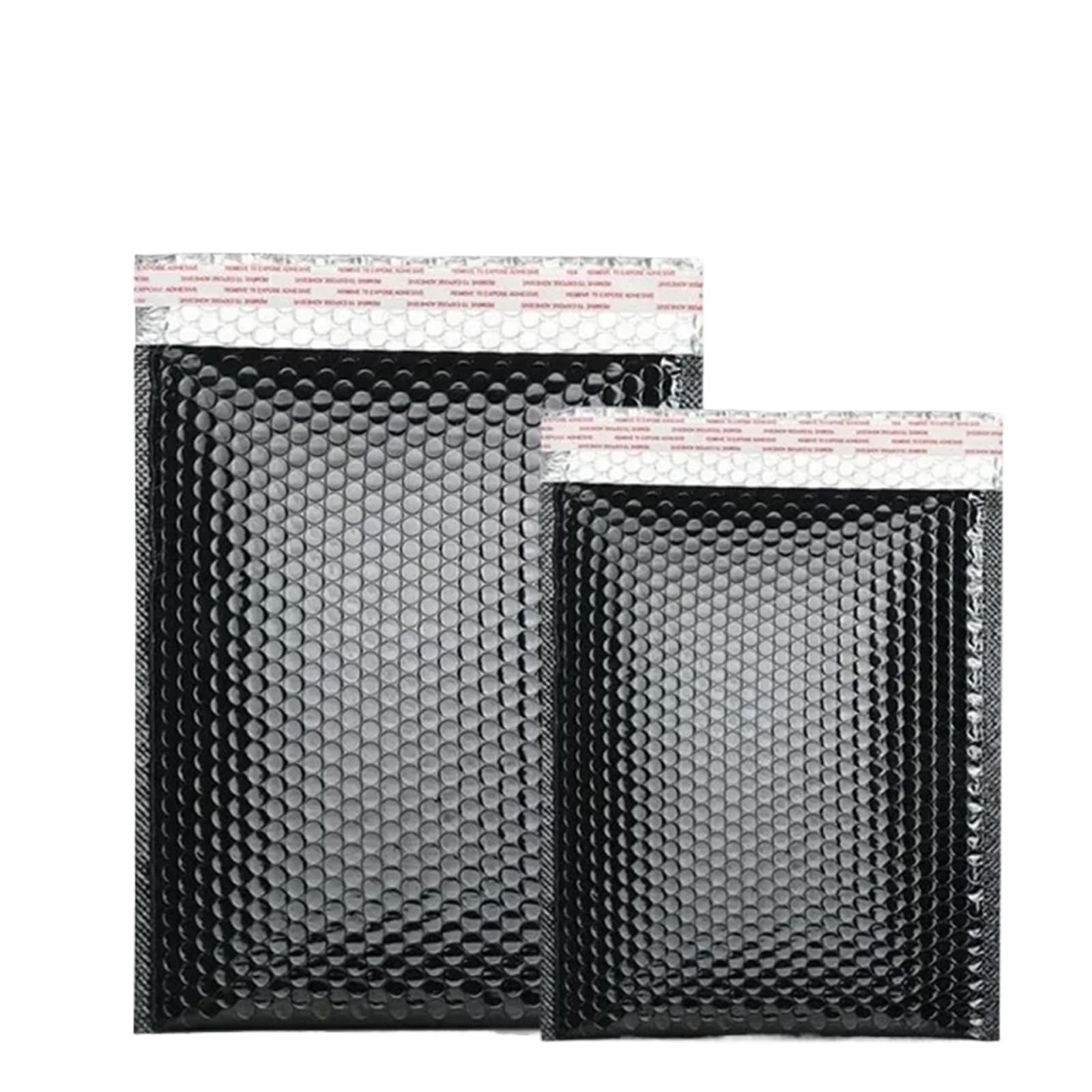 Sacchetti Autosigillanti Con Pluriball Laser Gold 100 pezzi Buste imbottite in polietilene impermeabili metallizzate con sigillatura automatica(Black Laser,15 * 20cm)