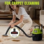2.5 Gallon petit magasin Vac, 1.5 Hauteur maximale HP Mini Magasiner Vac avec fonction Blowing, 15Ft de nettoyage, 3 en 1 Magasiner à vide humide et sec pour plancher / voiture / garage