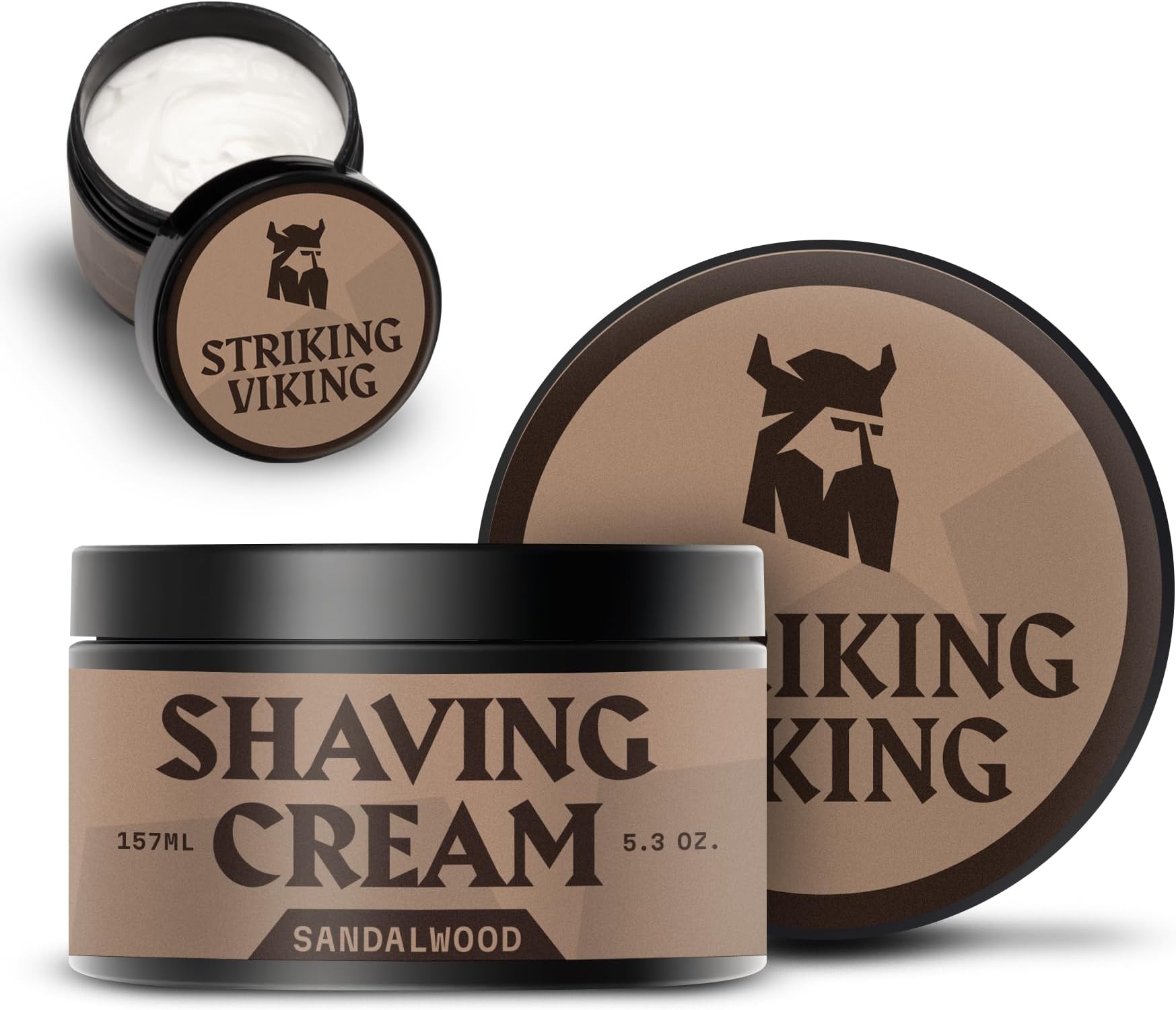 Men's Shave Cream for Men - 5.3 Oz, Pack of 1, Sandalwood - Sensitive Skin Shaving Cream - Rich Shaving Lather & Smooth Razor Glide - Travel-Ready