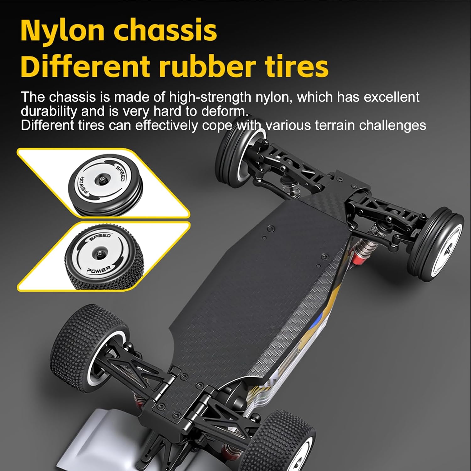 GoolRC WLtoys 244016 RC Cars, 2.4GHz 1:24 Scale Remote Control Car, 2WD 25KPH High Speed Racing Car, Off Road RC Buggy with 2 Batteries
