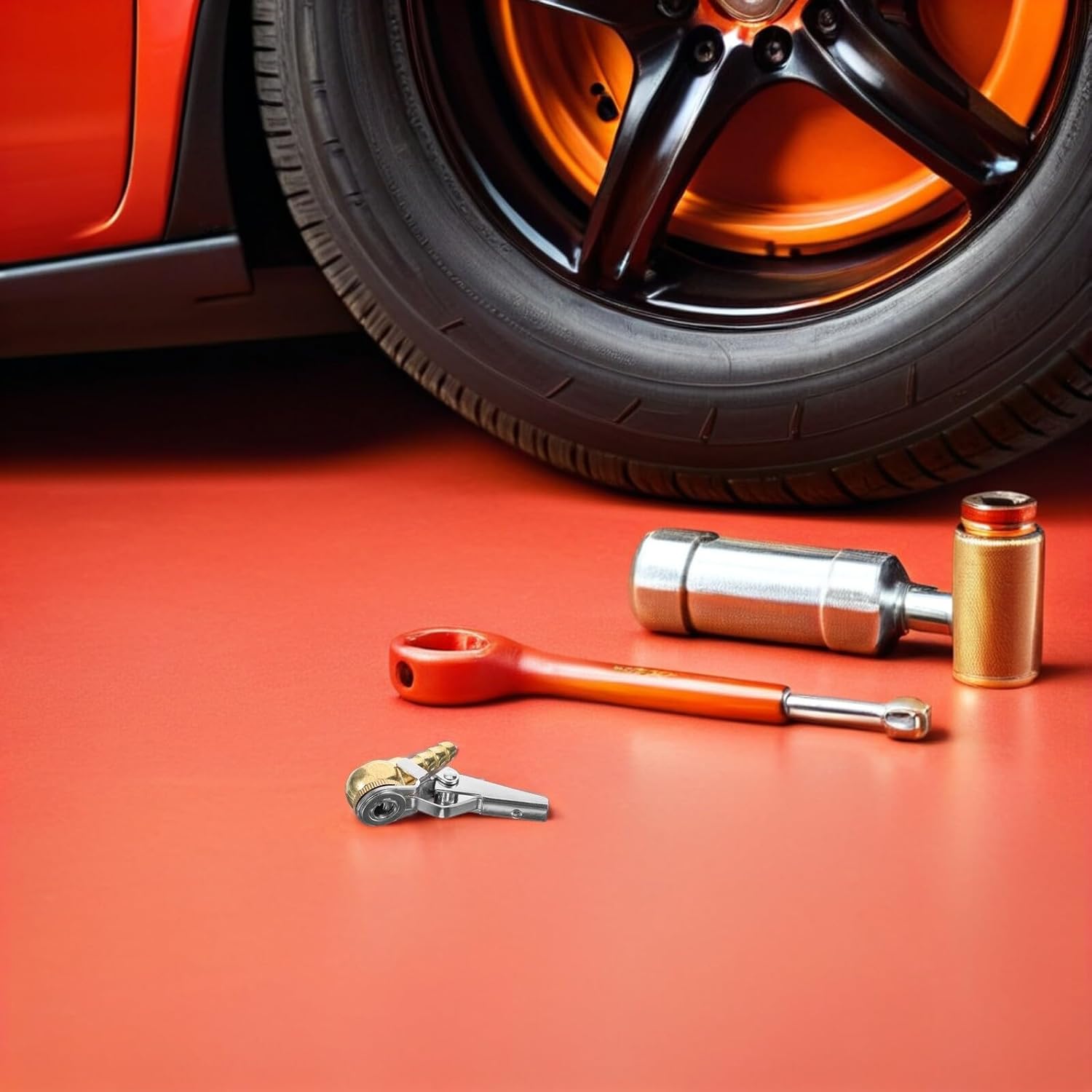 4pcs Heavy Duty Metal Tire Air Chuck Adapter Set Quick Connect No Leakage Tire Inflator Clip for Portable Air Pumps Accessory