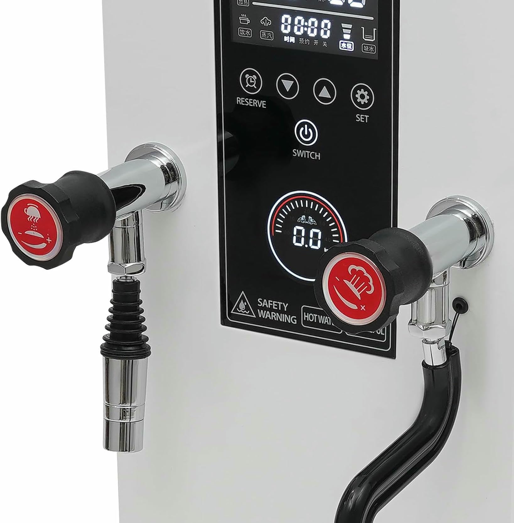 Mousseur à Lait électrique Professionnel - Machine à mousser Le Lait et Le café à température réglable, capacité de 12 L，Black