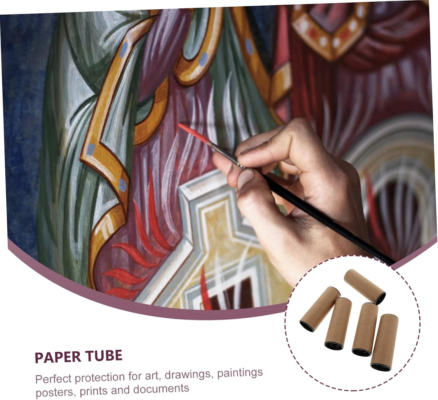 5pcs round Paper Tube Poster Mailers for Artwork Storage