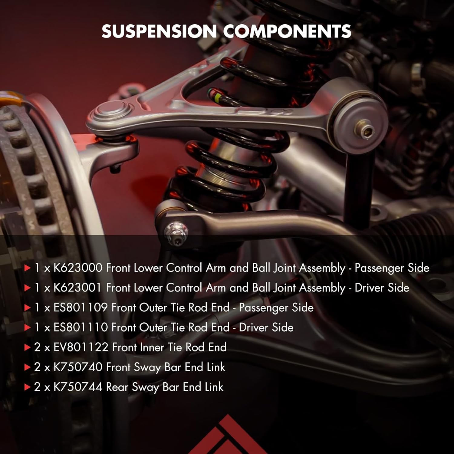 10PCS ASTOU Front Rear Suspension Kit fit 2013 2014 2015 2016 2017 for Ford Fusion 2013 2014 2015 2016 2017 2018 for Lincoln MKZ Lower Control Arm w/Ball Joint Inner Outer Tie Rod End Sway Bar Link