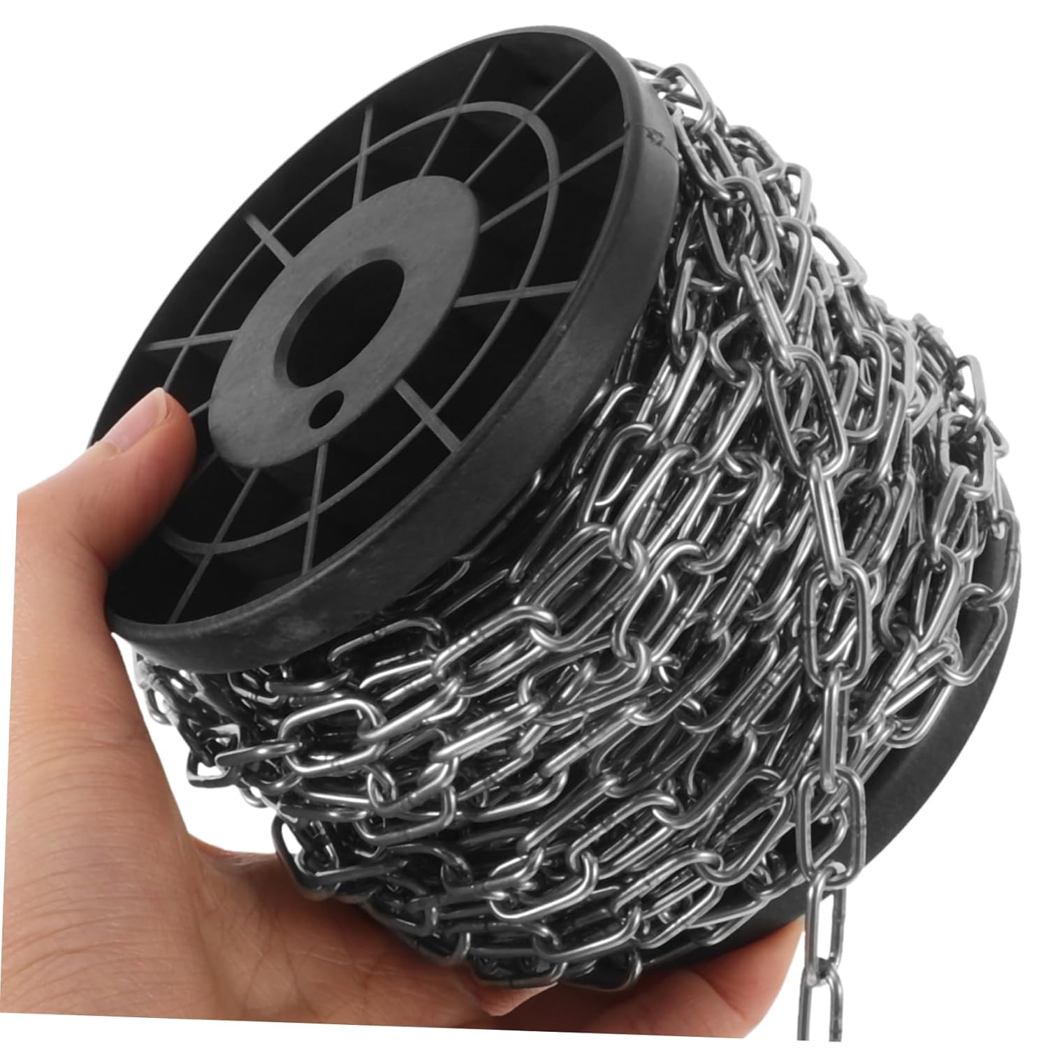 ABOOFAN Heavy Duty Chain Link Roll Metal Chain for Hanging Flower Pot Plant Hanger Stainless Steel