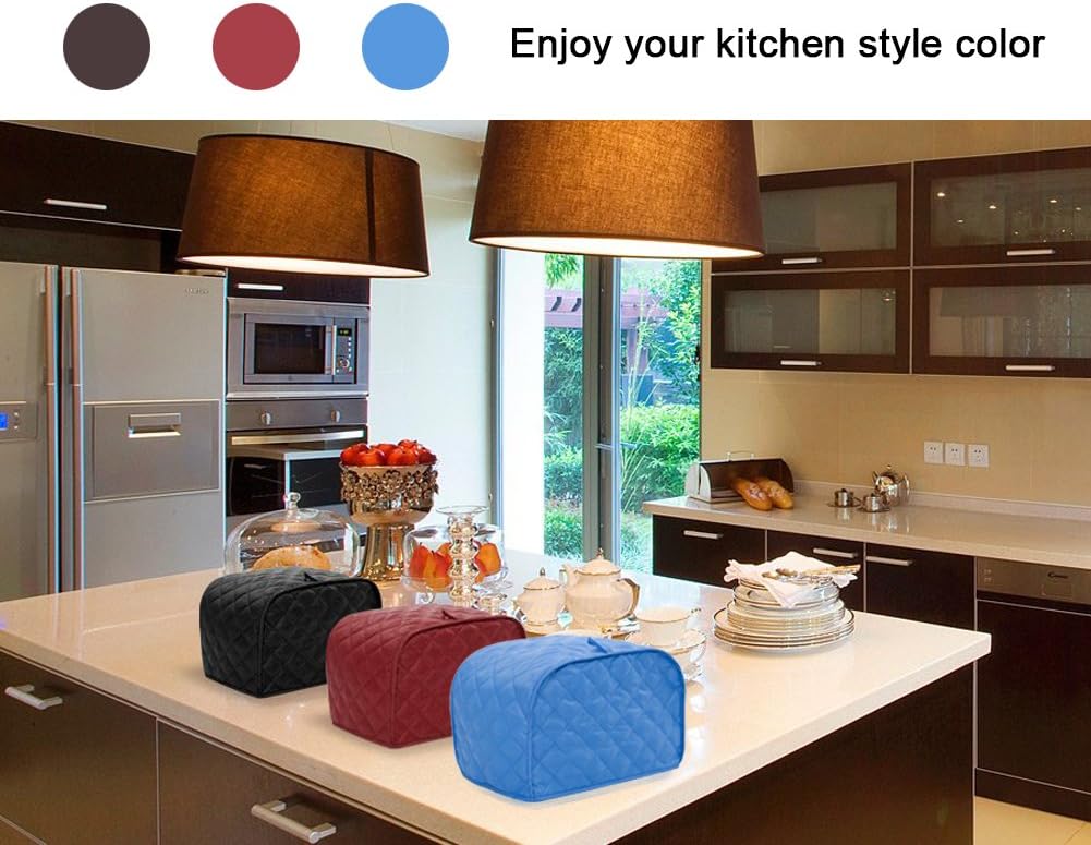 Toaster Cover 2 Slice Red For Kitchen Toaster Dust & Fingerprint Protection (S/11.5x8x8 inch/Coffee)