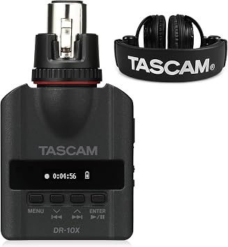 TASCAM DR-10X XLR Micro Audio Recorder و Studio Headphones