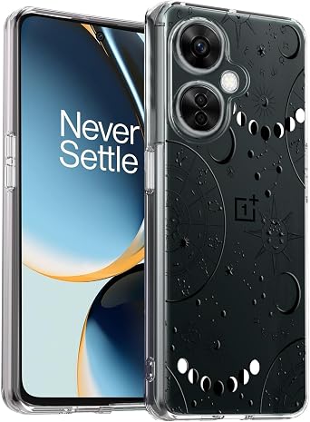 Unov Case for OnePlus Nord N30 / CE 3 Lite 5G, Crystal Clear with [Anti-Slip Embossed Pattern], Shockproof Slim Protective [Anti-Yellowing TPU] Back Cover, Universe Galaxy Zodiac