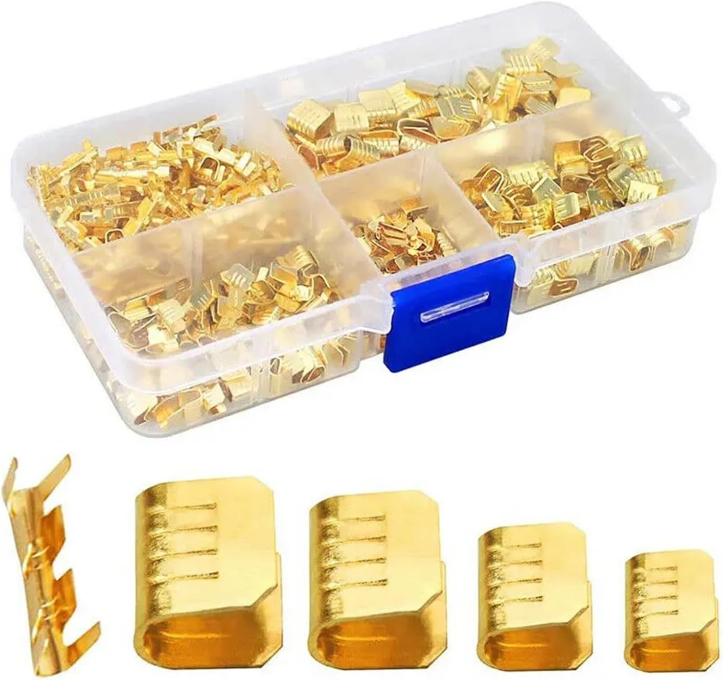 500pcs 0.5-6.0mm2 U-Shaped Copper Wire Crimp Terminal Cold Pressing Docking Wire Connectors Cable Lug for Tab Terminal