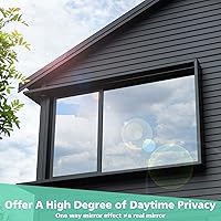 Vista 2 de Volcanics Película de privacidad unidireccional para ventana, bloqueo solar, película de teñido de ventana para el hogar, control de calor, película