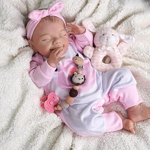 Miniatura 7 de Muñecas de bebé recién nacidas realistas de 20 pulgadas, muñecas de bebé recién nacidas realistas de la vida real, muñecas de vinilo suave de cuerpo