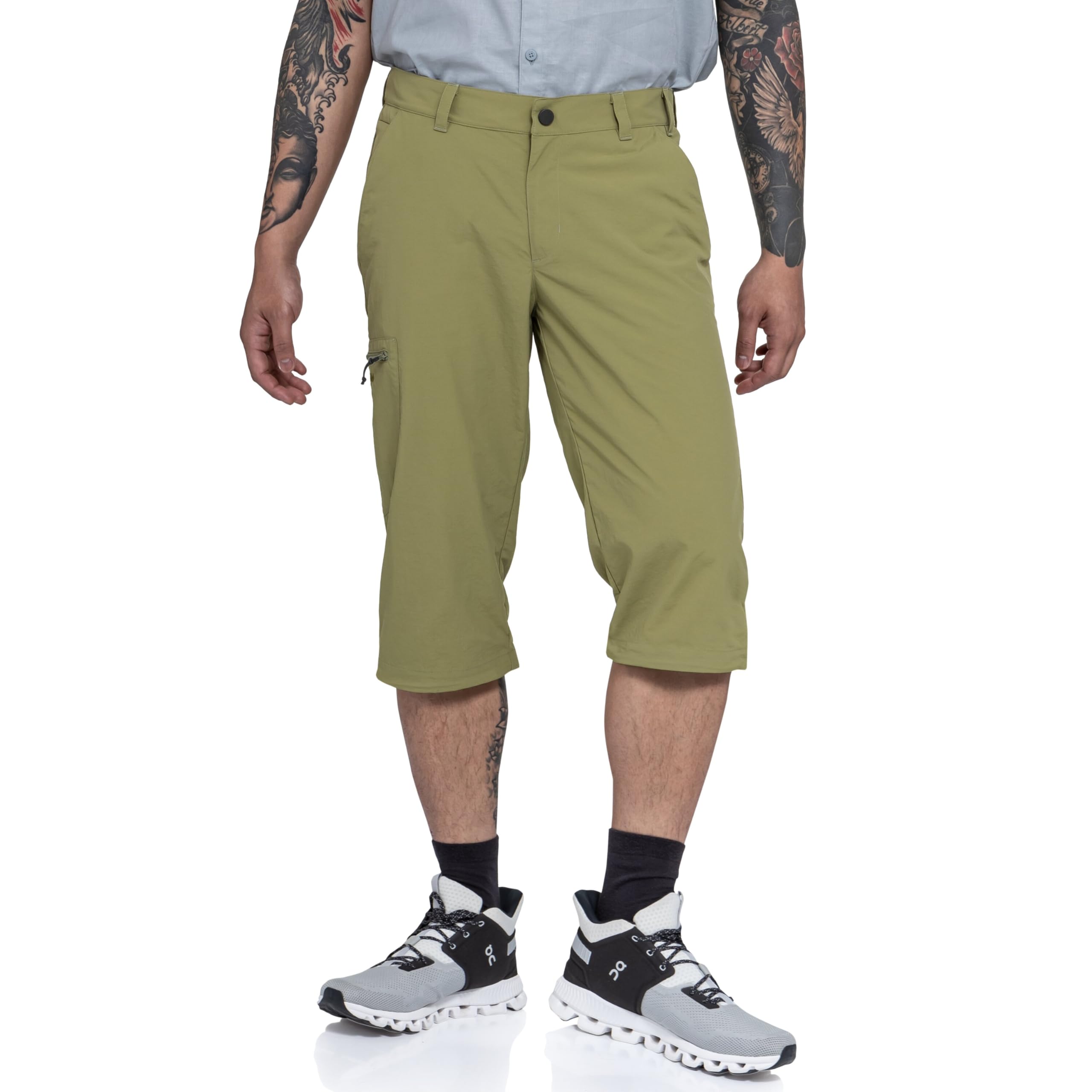 Schöffel Herren Pants Springdale1, vielseitige 3/4 Wanderhose mit elastischem Bund, Outdoor Hose mit separatem Gürtel