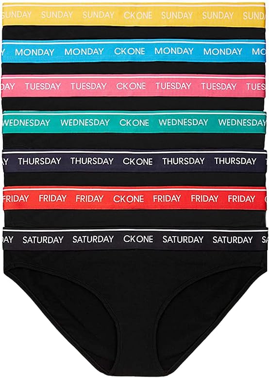 Calvin Klein Ck One Days of The Week - Bikini da donna, confezione da 7 -  Nero - S : Amazon.it: Abbigliamento