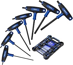 XOOL Set di 7 Chiavi a Brugola con Impugnatura a T, Metriche 2,5–10 mm, Acciaio Cr-V, Estremità Smussate per Inserimento Facile, Attrezzi Esagonali per Bici, Mobili, Auto e Lavori Fai da Te