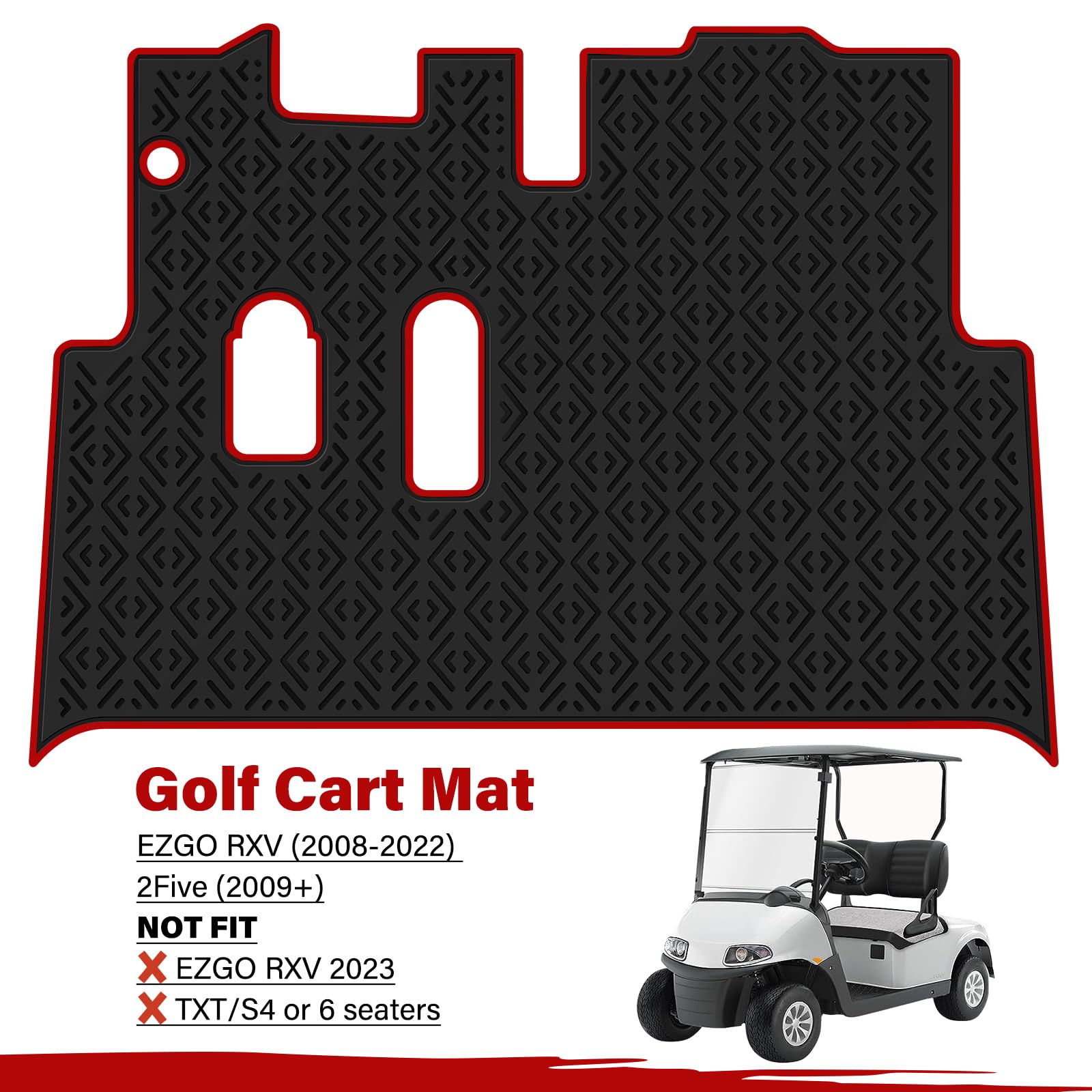 EZGO RXV Golf Cart Mat, Full Coverage Golf Cart Floor