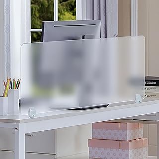 Schreibtischteiler,Sichtschutz Aus Acryl Tisch-Sichtschutz,Schreibtisch Trennwand Akustik Polster,Schreibtisch trennwand acryl,reduziert Lärm und visuelle Ablenkungen,für Büro Schule