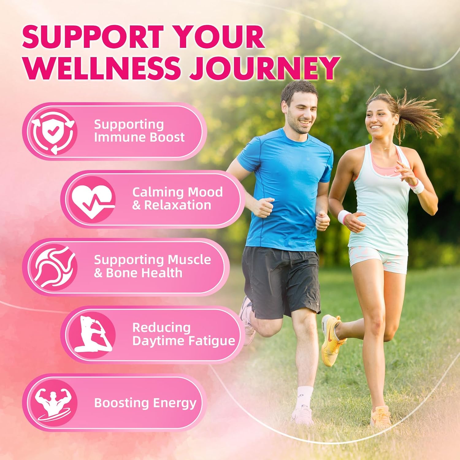 2 Pack Magnesium Complex Gummies – with 12 Forms of Magnesium (Citrate, Glycinate, Malate, Oxide, and More) Plus Vitamins B6, B12, and C. for Women and Men – Strawberry Flavor, 120 Count