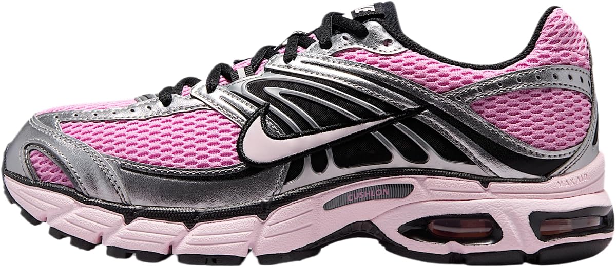 Zapatillas de mujer Nike Air Max Moto 2K con detalles reflectantes (Rosa Rise/Plata metálico/Negro/Rosa perla)