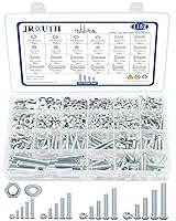 Vista 1 de Kit de surtido de 1152 piezas de tuercas y pernos, tornillos y tuercas Phillips de cabeza pan y arandelas planas M3/M4/M5/M6, juegos de 16 tamaños