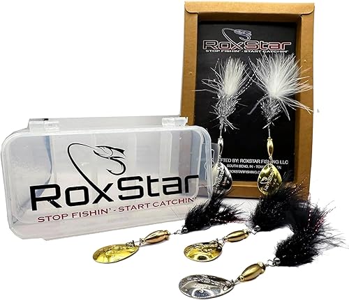 Miniatura 6 de RoxStar Fly Strikers Proven Nationwide to Out-Fish Any Spinner  Hand-Tied in The USA  Most Versatile Fishing Spinner Ever! Trout Lure Also for Bass