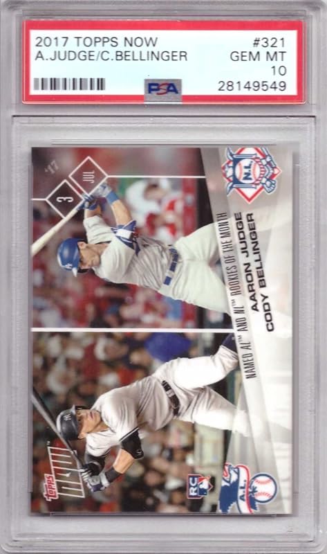2017 Topps Now Baseball #321 Aaron Judge/Cody Bellinger Rookie Card