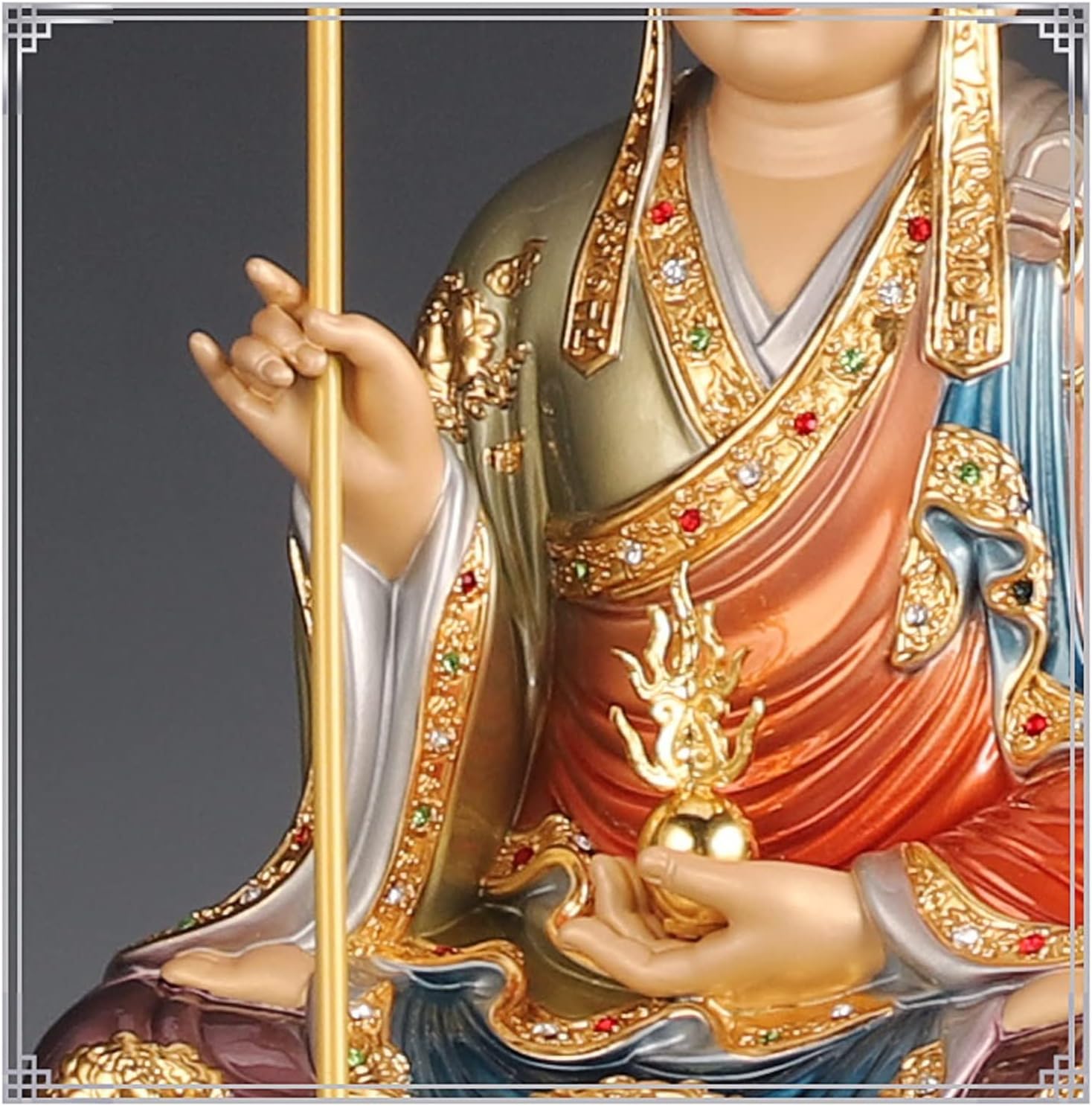 Estatua de Buda Ksitigarbha para decoración Zen, Estatua de Buda de Cobre, Adorno Artesanal, Escultura