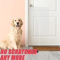 Vista 2 de Protector de puerta contra arañazos de perros, protector de vinilo transparente para puerta de perro resistente antigarras para muebles de ventana