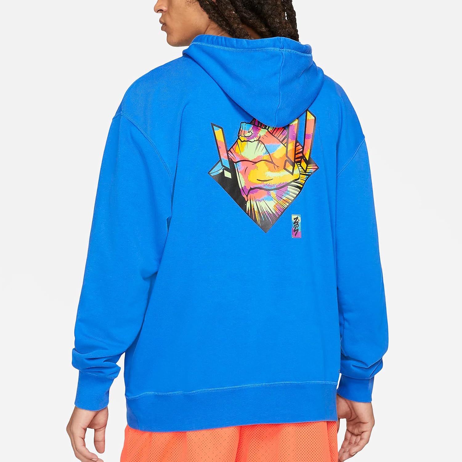 Jordan Dri-FIT Zion Men's Performance Hoodie DH0598-403 (Blue/White),Large - Image 2