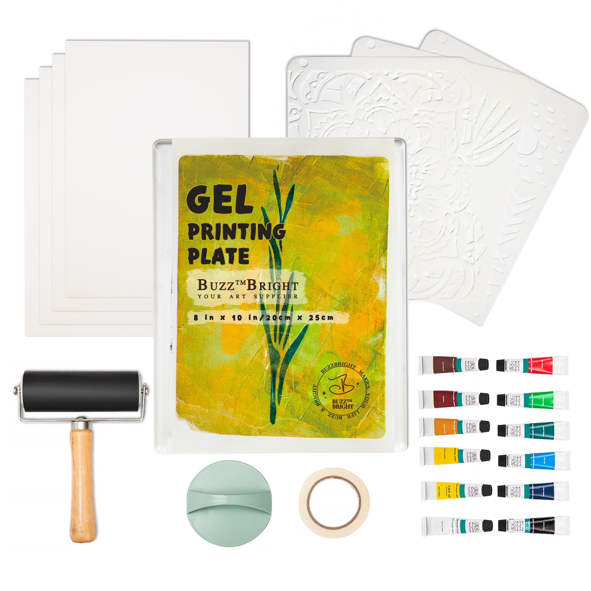 Amazon.com: BuzzBright Gel Printing Plate kit, Complete