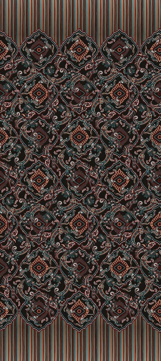 Bassetti Foulard Sulmona tissu noir anti-poussière pour grand lit