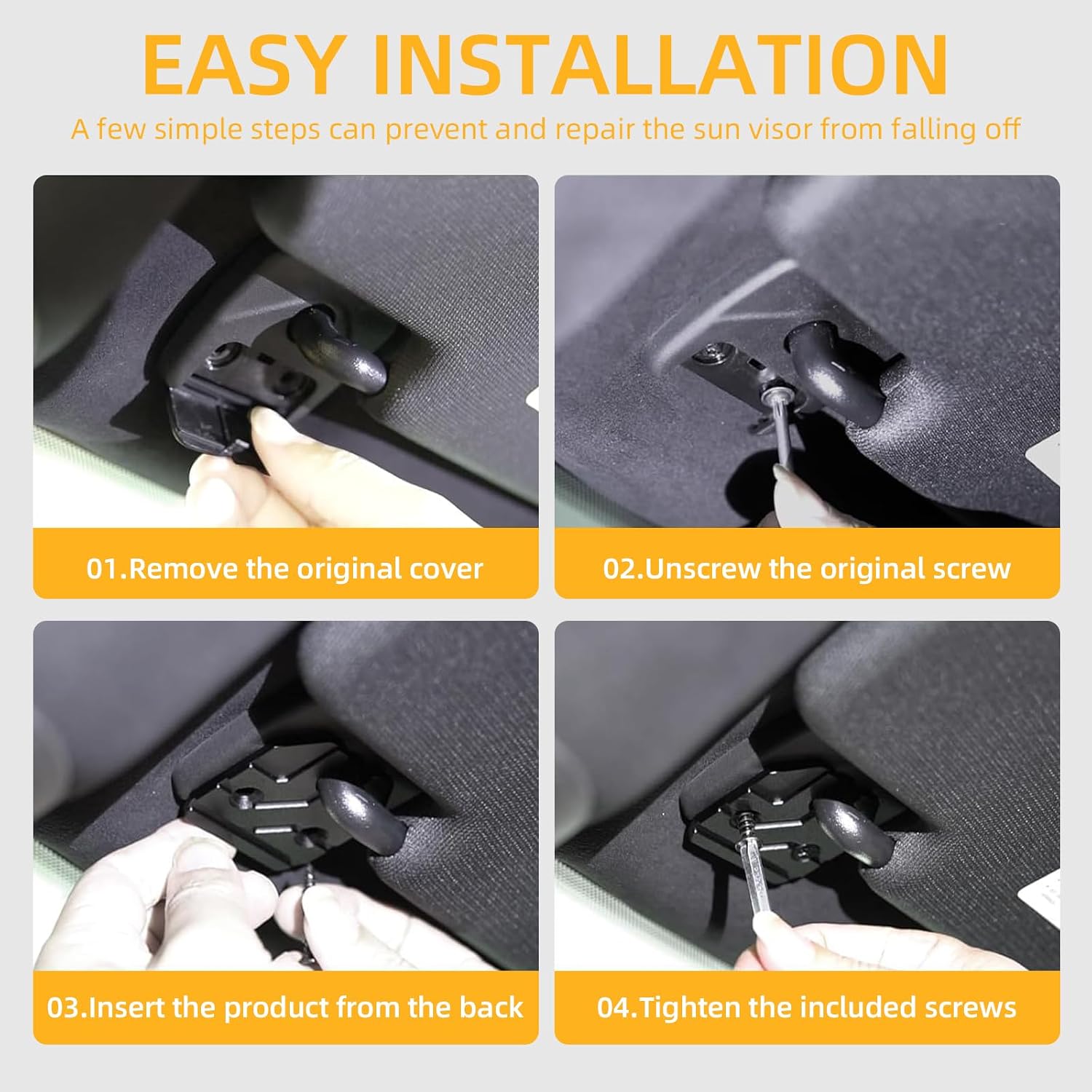Sun Visor Repair Kit Fits for Dodge RAM 1500 Trucks 2019-2026,1 Pack Aluminum Car Sun Visor Clip,Truck Visor Clip Fix Kit,Sun Visor Clip Replacement,Ram 1500 Accessories