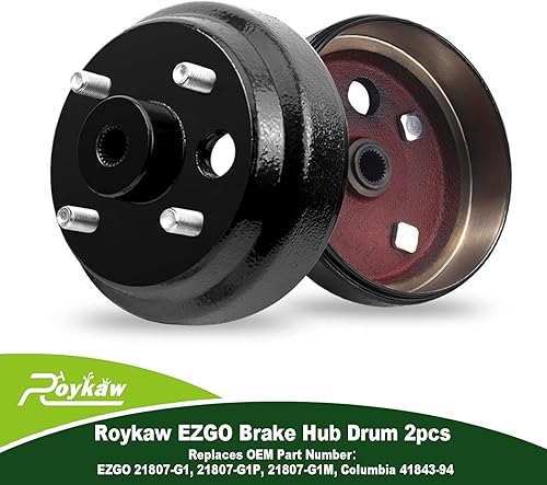 Miniatura 3 de Roykaw EZGO - Tambor de cubo de freno con 30 dientes de fundición a presión para modelos de carrito de golf de gas de 4 ciclos 1991 en adelante,